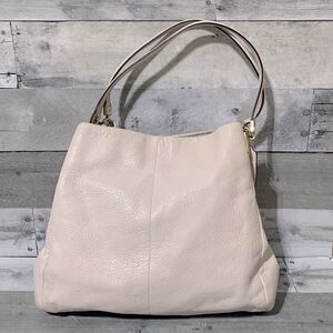 Coach Madison Leather Phoebe Satchel Cream‎